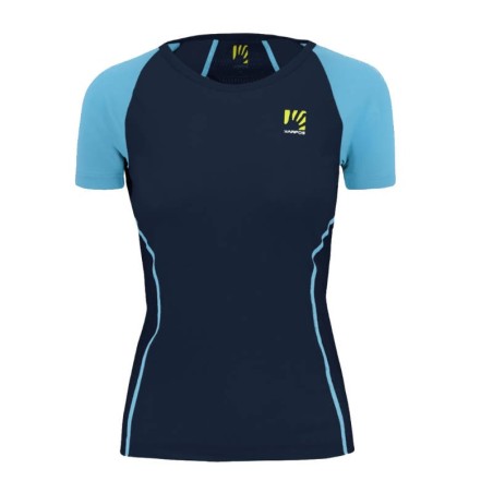 Kvinner t-skjorte Karpos Lavaredo Evo W Jersey Sky Captain/ Blue Atoll